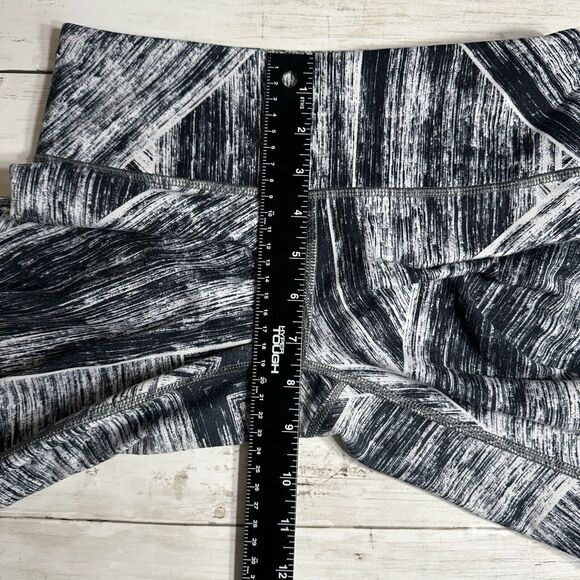 Lululemon Wunder Under Crop II Heath Wave Black White Size 4 Workout Leggings - Picture 11 of 13